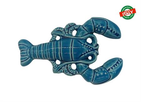 PESCE ASTICE GRANDE BLU CERAMICA