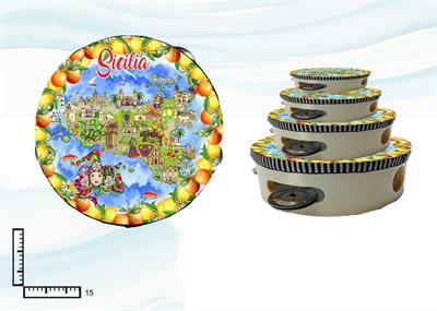 SET 4PZ TAMBURELLO CM10-15-20-25 SICILIA