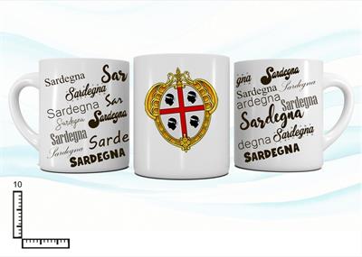 MUG CERAMICA BIANCO SUBLIMAZIONE CM10 SARDEGNA SCR.