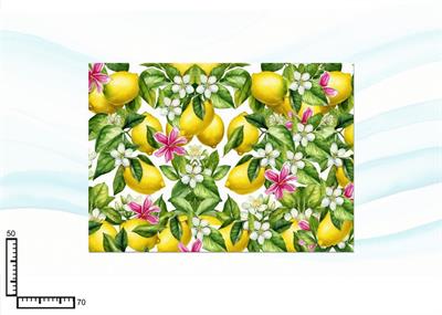 STROFINACCIO CM50X70 LIMONI C/FIORI ROSA