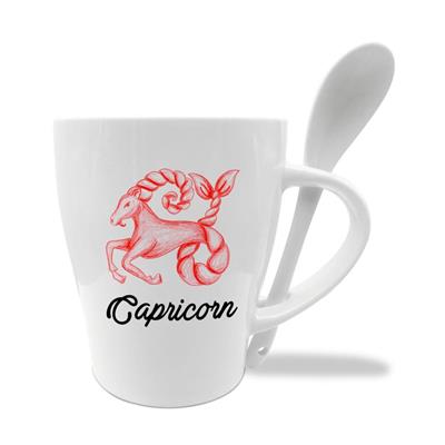 MUG C/CUCCHIAINO CM10X11.5 ZODIACO CAPRICORNO